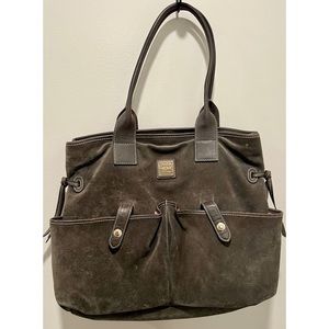 Dooney & Bourke Brown Gray Suede Bag